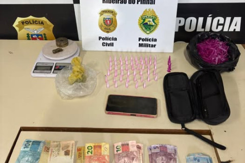 POLÍCIA MILITAR E POLÍCIA CIVIL EM OPERAÇÃO INTEGRADA CONTRA O TRÁFICO DE DROGAS EM RIBEIRÃO DO PINHAL/PR