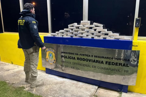 PRF apreende 41 kg de Crack em Guarapuava (PR)